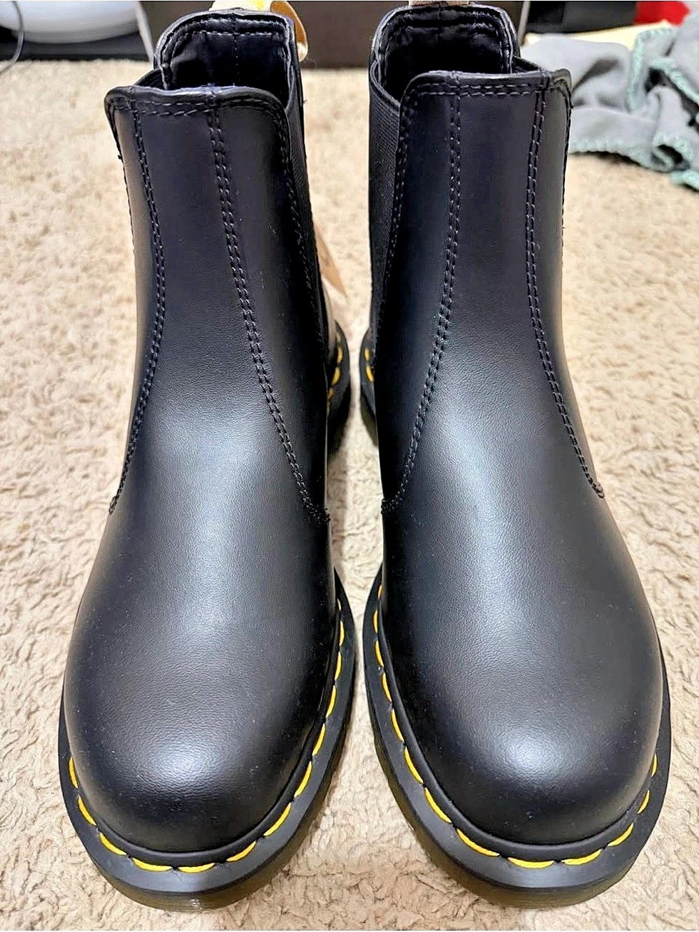 Dr. Martens 2976 Vegan Chelsea Boots Black US W9 M8 NWT